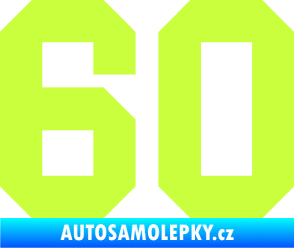 Samolepka Startovní číslo 60 limetová