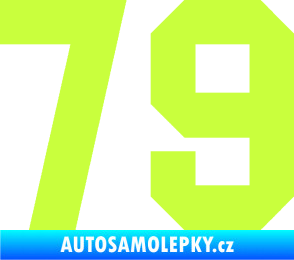 Samolepka Startovní číslo 79 limetová