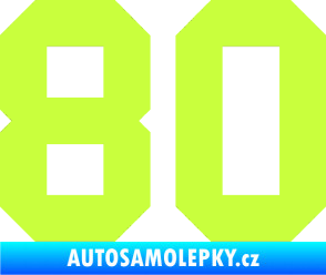 Samolepka Startovní číslo 80 limetová
