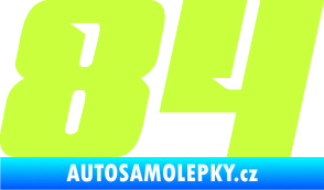 Samolepka Startovní číslo 84 typ 6 limetová