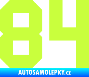 Samolepka Startovní číslo 84 limetová