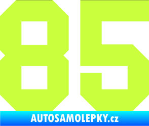 Samolepka Startovní číslo 85 limetová