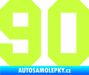 Samolepka Startovní číslo 90 limetová