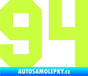 Samolepka Startovní číslo 94 limetová