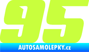 Samolepka Startovní číslo 95 typ 6 limetová