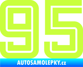 Samolepka Startovní číslo 95 typ 7 limetová
