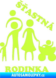 Samolepka Šťastná rodinka limetová