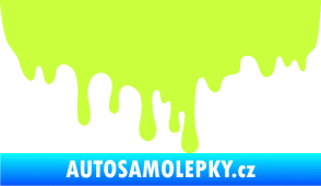 Samolepka Stékájící skvrna 001 levá krevní cákanec limetová
