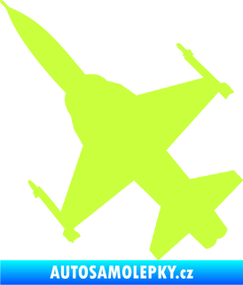Samolepka Stíhací letoun 003 levá limetová