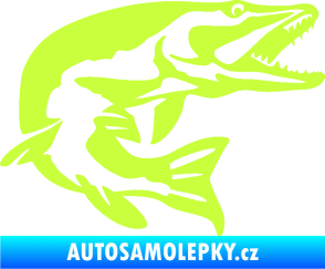 Samolepka Štika 001 pravá limetová