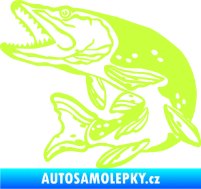 Samolepka Štika 002 levá limetová