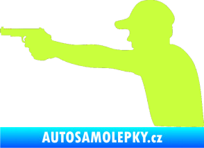 Samolepka Střelec silueta 001 levá limetová