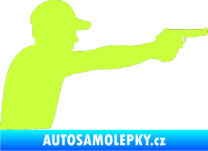 Samolepka Střelec silueta 001 pravá limetová