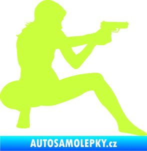 Samolepka Střelkyně 003 pravá limetová