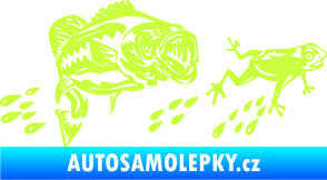 Samolepka Sumec 005 levá se žábou limetová