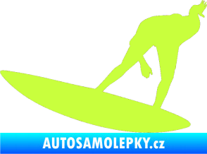 Samolepka Surfař 001 levá limetová