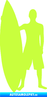 Samolepka Surfař 002 levá limetová