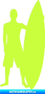 Samolepka Surfař 002 pravá limetová