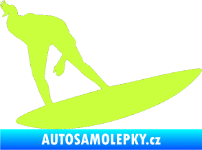 Samolepka Surfař 001 pravá limetová