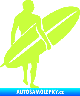 Samolepka Surfař 004 pravá limetová