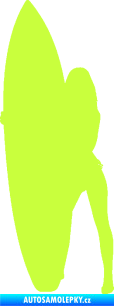 Samolepka Surfařka 002 pravá limetová