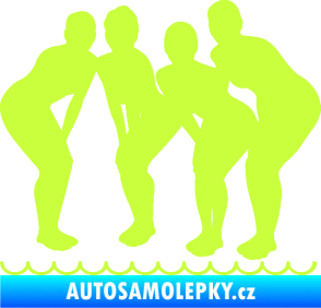 Samolepka Synchronizované plavání 001 tým limetová