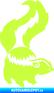Samolepka Tchoř 002 pravá zvednutý ocas limetová