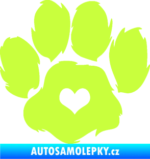 Samolepka Tlapka 006 levá limetová