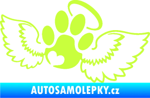 Samolepka Tlapka 010 andělíček pravá limetová