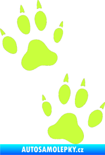 Samolepka Tlapky 004 limetová