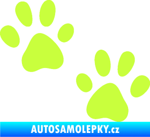 Samolepka Tlapky 011 limetová