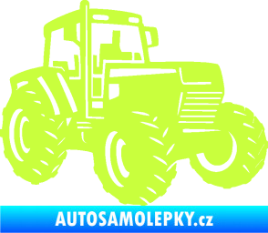 Samolepka Traktor 002 pravá Zetor limetová