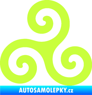 Samolepka Triskelion keltský znak limetová