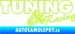 Samolepka Tuning racing obrys limetová