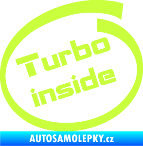 Samolepka Turbo inside limetová