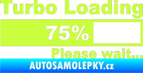 Samolepka Turbo loading limetová