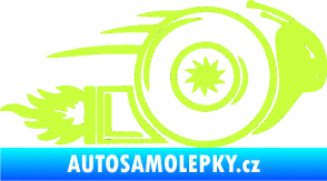 Samolepka Turbo šnek 002 pravá limetová