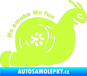 Samolepka Turbo šnek 005 no smoke no fun pravá limetová