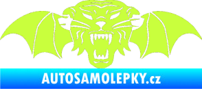 Samolepka Tygr s křídly limetová