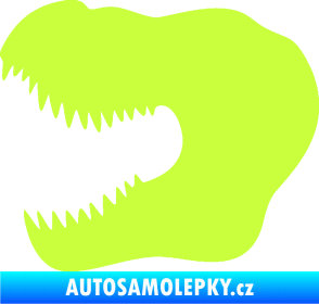 Samolepka Tyrannosaurus Rex lebka 001 levá limetová
