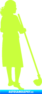 Samolepka Uklízečka 001 pravá limetová