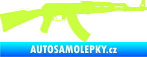 Samolepka Útočná puška AK 47 pravá limetová