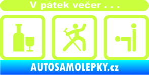 Samolepka V pátek večer  limetová