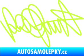 Samolepka Valentino Rossi podpis limetová