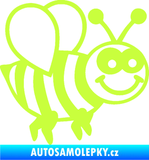 Samolepka Včela 003 pravá happy limetová