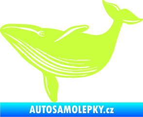 Samolepka Velryba 002 levá limetová