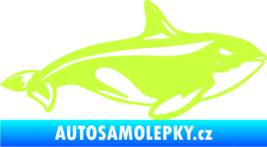 Samolepka Velryba 004 pravá limetová