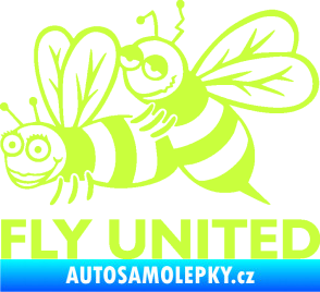 Samolepka Veselé vosy fly united levá limetová
