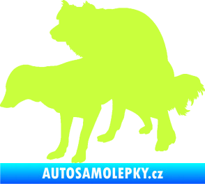 Samolepka Veselí pejsci levá limetová
