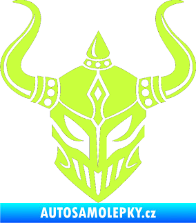 Samolepka Vikingská helma limetová